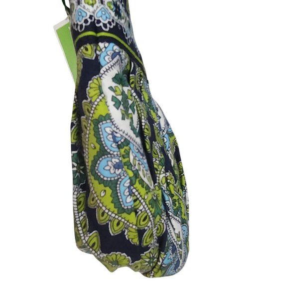Vera Bradley Hannah Cambridge Shoulder Bag & Two Way Mirror Navy/Green NWT - Picture 8 of 10